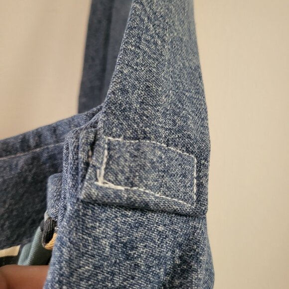 OOAK Upcycled Denim & 70s Vintage Floral Crossbody Bag - Boho/Retro - Picture 7 of 9